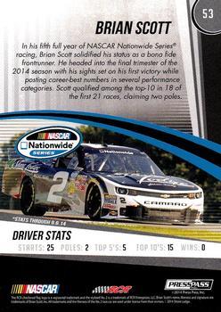 2015 Press Pass Cup Chase #53 Brian Scott Back