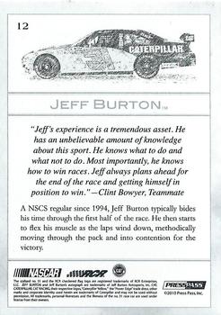 2010 Press Pass Eclipse #12 Jeff Burton Back