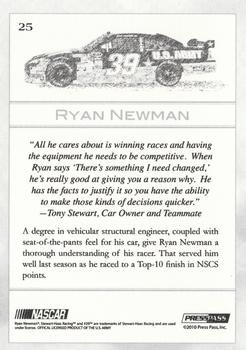 2010 Press Pass Eclipse #25 Ryan Newman Back