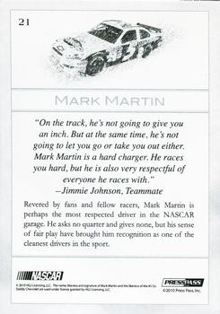 2010 Press Pass Eclipse #21 Mark Martin Back