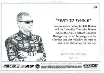 2010 Press Pass Eclipse #39 Jeff Burton's Car Back