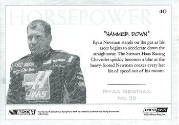 2010 Press Pass Eclipse #40 Ryan Newman's Car Back