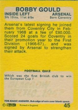 1968-69 A&BC Chewing Gum #45 Bobby Gould Back