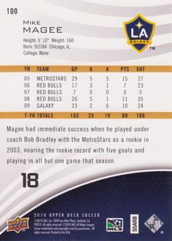 2010 Upper Deck MLS #100 Mike Magee Back