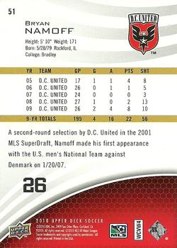 2010 Upper Deck MLS #51 Bryan Namoff Back
