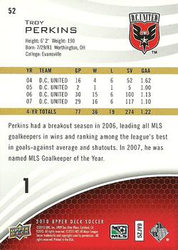 2010 Upper Deck MLS #52 Troy Perkins Back