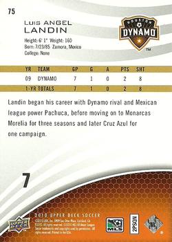 2010 Upper Deck MLS #75 Luis Angel Landin Back