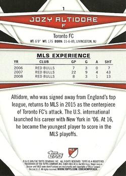 2015 Topps MLS #1 Jozy Altidore Back