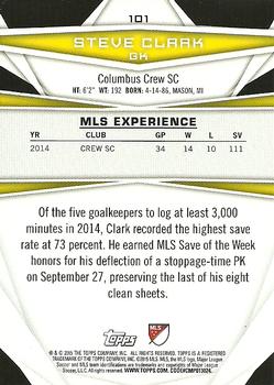 2015 Topps MLS #101 Steve Clark Back