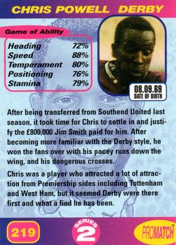 1997 Pro Match #219 Chris Powell Back