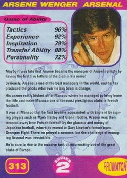 1997 Pro Match #313 Arsene Wenger Back