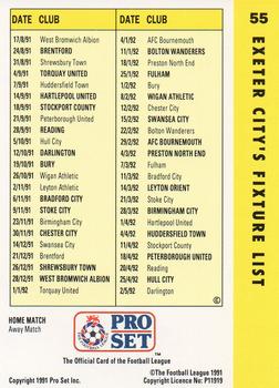 1991-92 Pro Set Fixtures #55 Kevin Miller Back