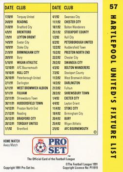 1991-92 Pro Set Fixtures #57 Joe Allon Back