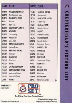1991-92 Pro Set Fixtures #77 Andy Morris Back