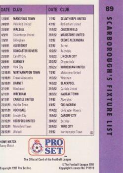 1991-92 Pro Set Fixtures #89 Ian Ironside Back
