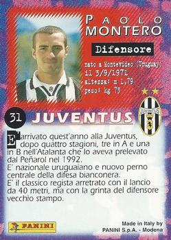 1997 Panini Calcio Serie A #31 Paolo Montero Back