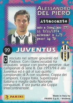 1997 Panini Calcio Serie A #99 Alessandro Del Piero Back