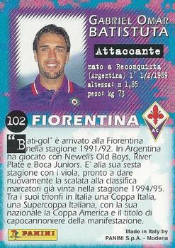 1997 Panini Calcio Serie A #102 Gabriel Batistuta Back