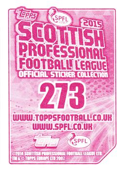 2014-15 Topps SPFL Stickers #273 Hibernian Team Group Back