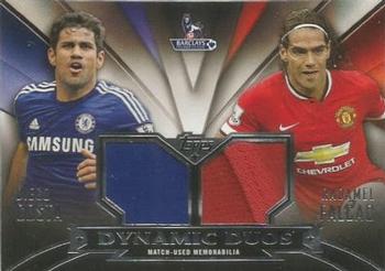 2014 Topps Premier Gold - Dynamic Duo Relics #DDR-CF Diego Costa / Radamel Falcao Front