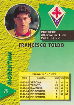 1996 Panini Calcio Serie A #28 Francesco Toldo Back