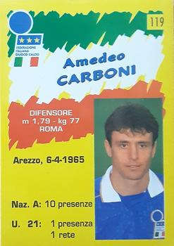 1996 Panini Calcio Serie A #119 Amedeo Carboni Back