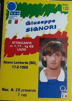 1996 Panini Calcio Serie A #133 Giuseppe Signori Back