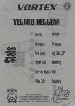 1999 Futera Liverpool Fans' Selection - Vortex #V2 Vegard Heggem Back