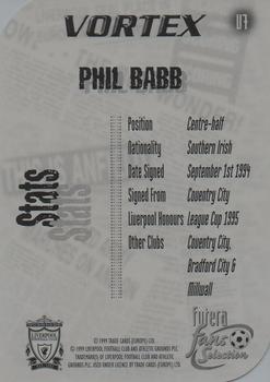 1999 Futera Liverpool Fans' Selection - Vortex #V7 Phil Babb Back