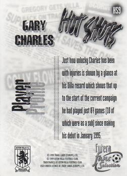 1999 Futera Aston Villa Fans Selection - Hot Shots #HS9 Gary Charles Back
