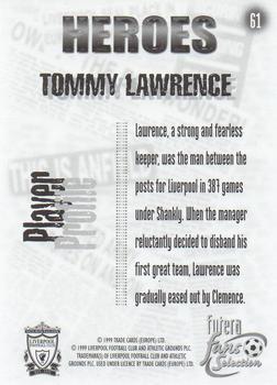 1999 Futera Liverpool Fans' Selection - Foil #61 Tommy Lawrence Back
