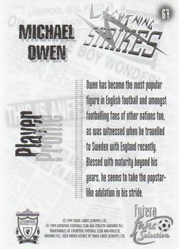 1999 Futera Liverpool Fans' Selection - Foil #67 Michael Owen Back