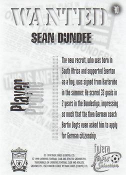 1999 Futera Liverpool Fans' Selection - Foil #70 Sean Dundee Back