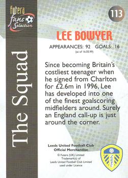 2000 Futera Fans Selection Leeds United - Foil #113 Lee Bowyer Back