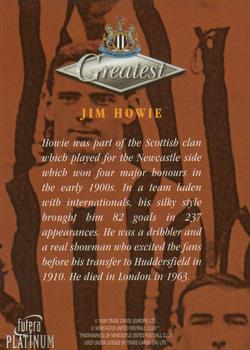 1999 Futera Platinum Newcastle United Greatest #NNO Jim Howie Back