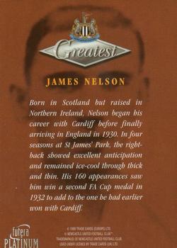 1999 Futera Platinum Newcastle United Greatest #NNO James Nelson Back