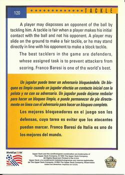 1993 Upper Deck World Cup Preview (English/Spanish) #120 Tackle Back