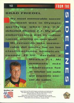 1993 Upper Deck World Cup Preview (English/Spanish) #163 Brad Friedel Back