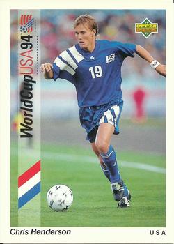 1993 Upper Deck World Cup Preview (English/Spanish) #19 Chris Henderson Front