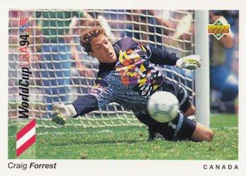 1993 Upper Deck World Cup Preview (English/Spanish) #57 Craig Forrest Front