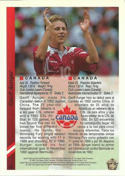 1993 Upper Deck World Cup Preview (English/Spanish) #59 Geoff Aunger Back