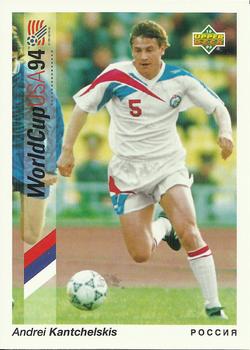 1993 Upper Deck World Cup Preview (English/Spanish) #91b Andrei Kanchelskis Front