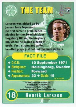 1997-98 Futera Celtic Fans Selection - Foil #18 Henrik Larsson Back