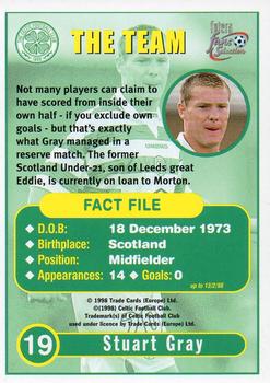 1997-98 Futera Celtic Fans Selection - Foil #19 Stuart Gray Back