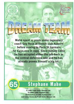 1997-98 Futera Celtic Fans Selection - Foil #65 Stephane Mahe Back
