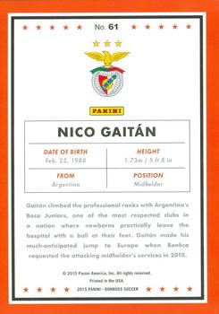 2015 Donruss #61 Nico Gaitan Back