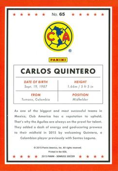 2015 Donruss #65 Carlos Quintero Back