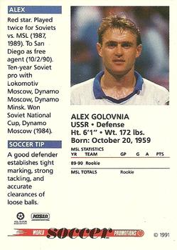 1991 Soccer Shots MSL #021 Alex Golovnia  Back