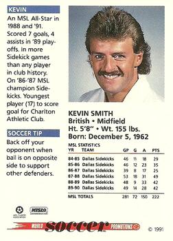 1991 Soccer Shots MSL #024 Kevin Smith  Back