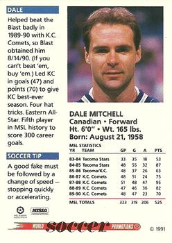 1991 Soccer Shots MSL #048 Dale Mitchell  Back